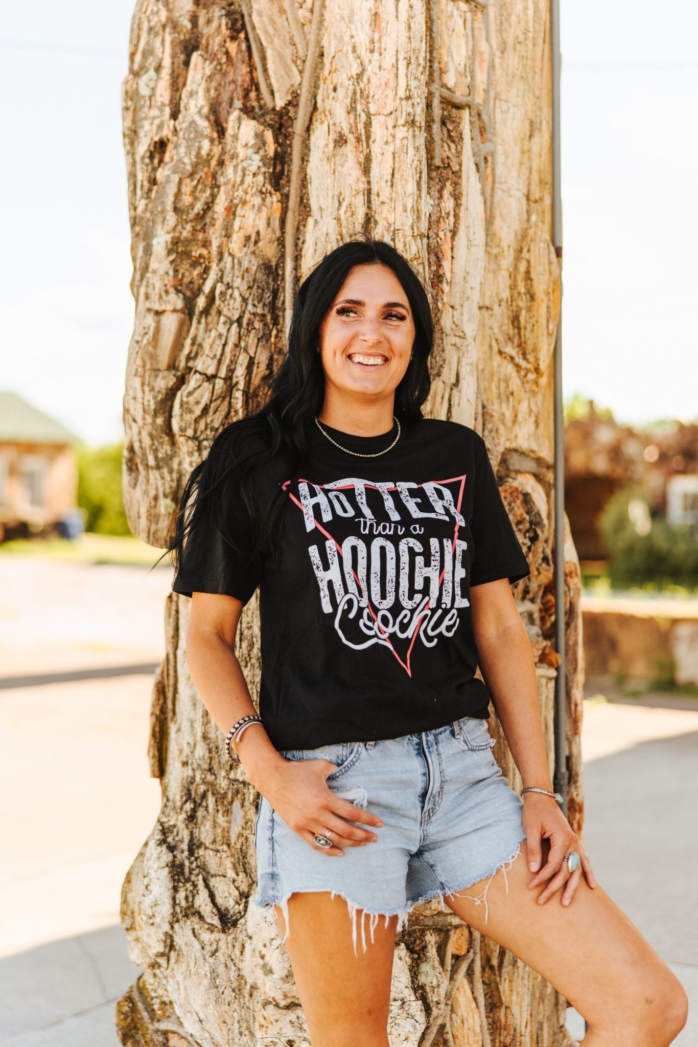 Hotter Than A Hoochie Coochie Graphic Tee - Black