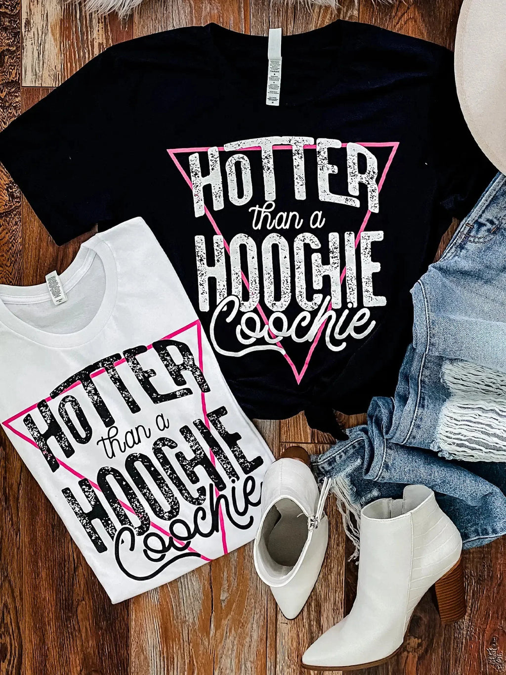 Hotter Than A Hoochie Coochie Graphic Tee - Black