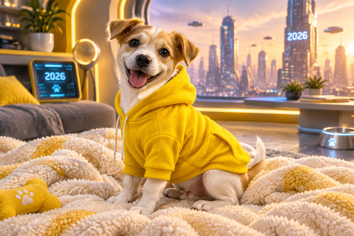 Fleece-Lined Dog Pullover Hoodie | Cozy Cotton Sweater for Small Dogs & Cats | Cold Weather Outfit