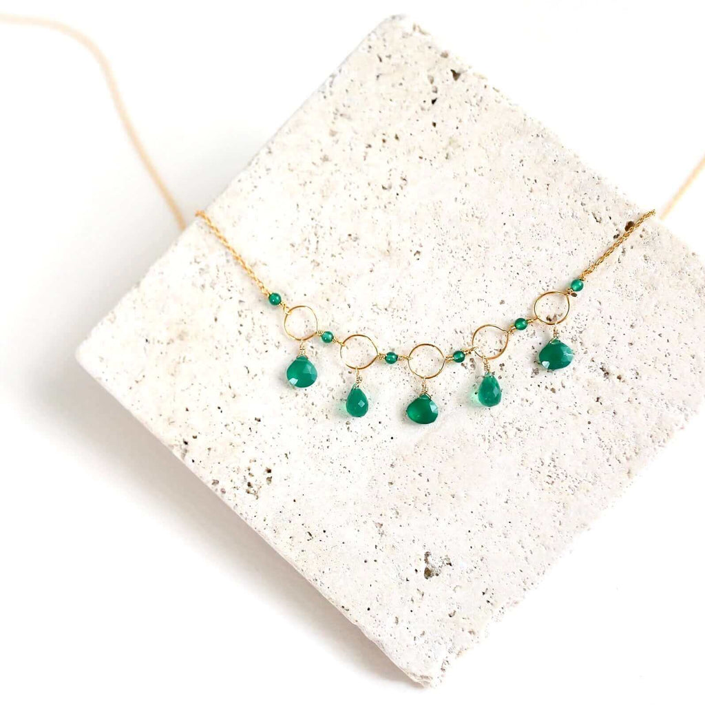 Green Onyx Mini Sparkler Necklace
