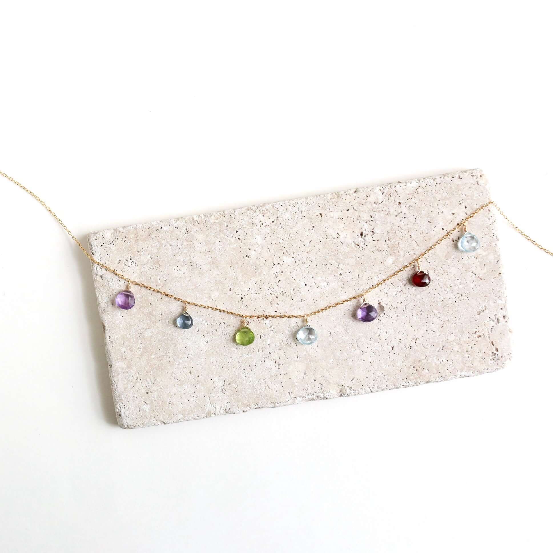 Gold Rainbow Sparkler Necklace
