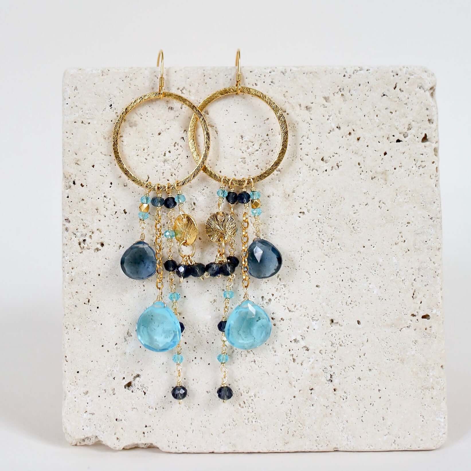 Rose Pink Gemstones Ammil Earrings