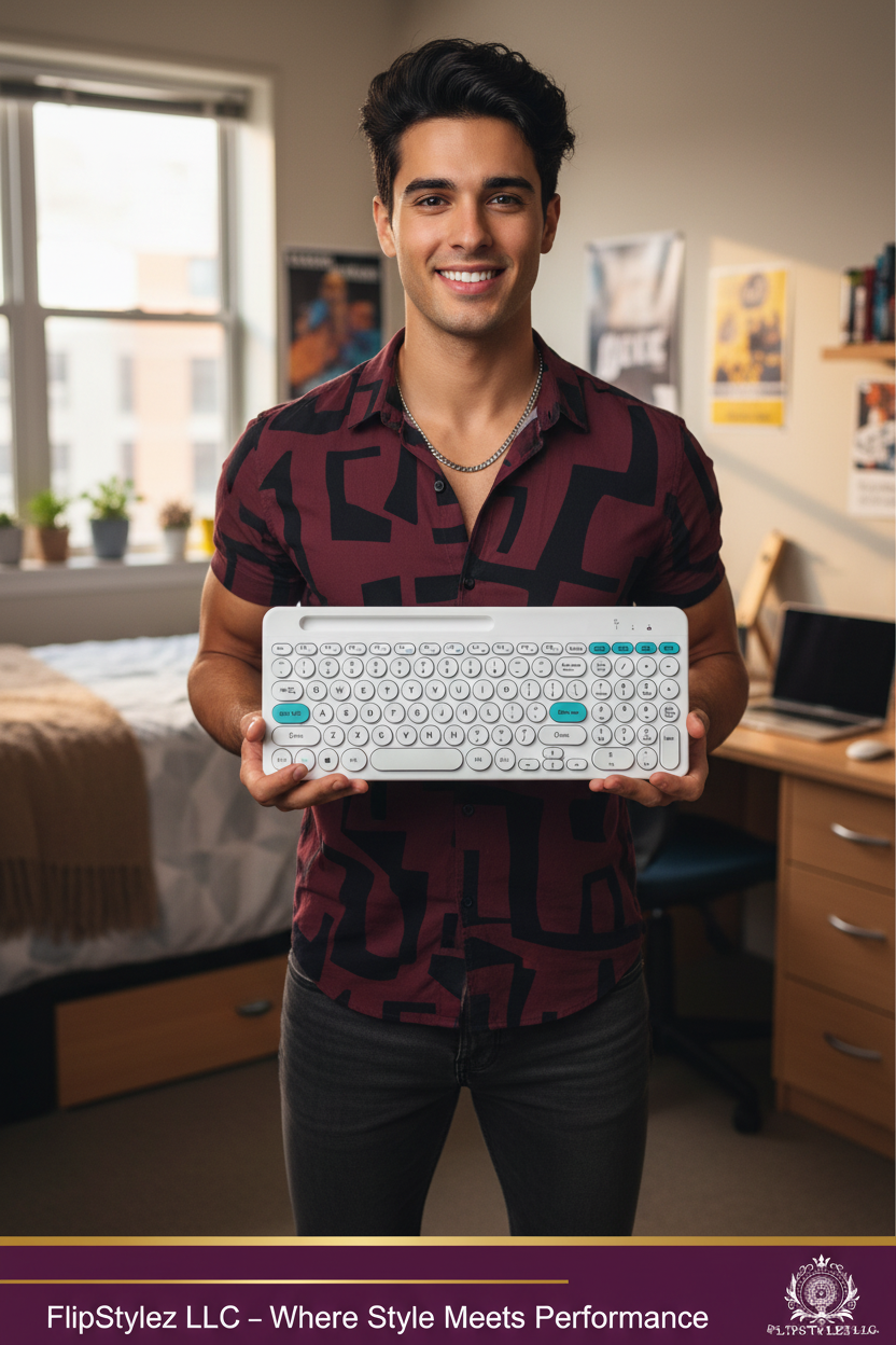 Luxuglow™ Dual-Mode 2.4G & Bluetooth 5.0 Wireless Keyboard & Mouse Combo – Rechargeable, 3-Channel, Type-C | FlipStylez LLC®