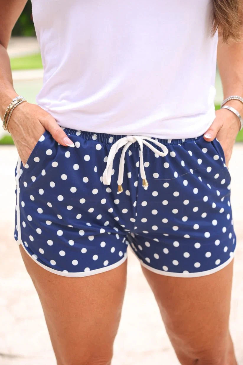 Jess Lea Navy Polka Dot Everyday Shorts