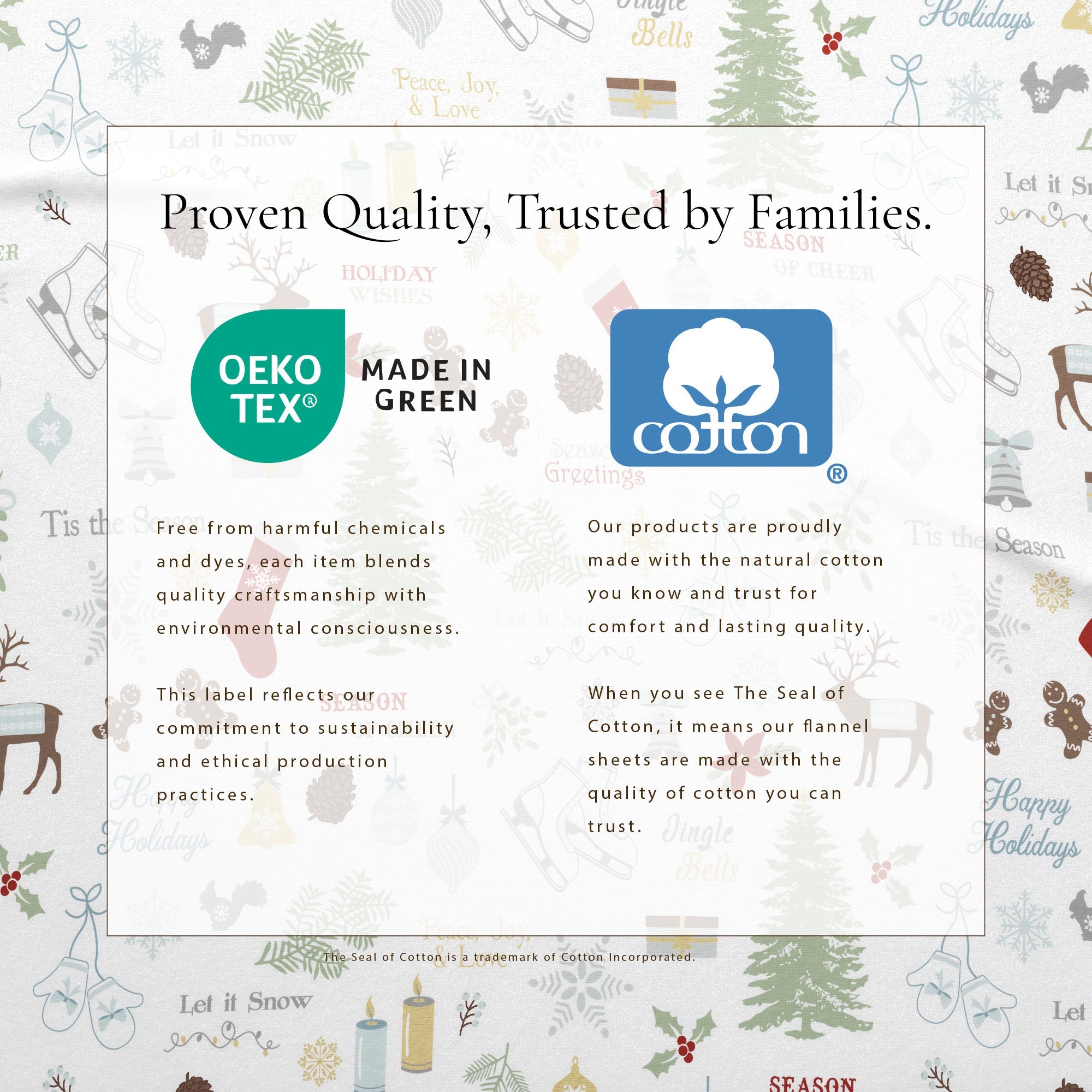 Turkish Cotton Christmas Flannel Sheet Set - Whittaker Collection