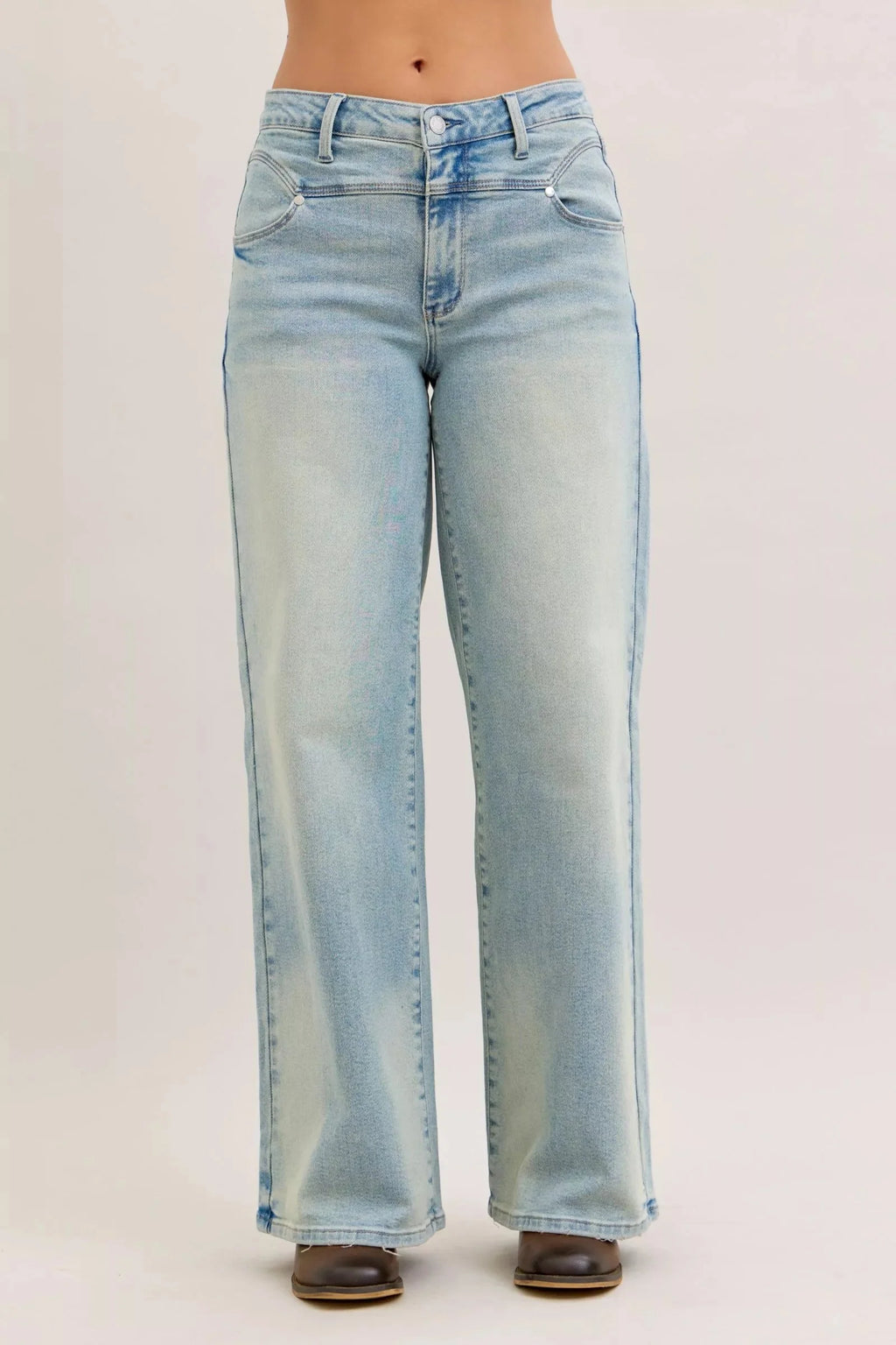 Judy Blue High Waist Column Straight Jeans