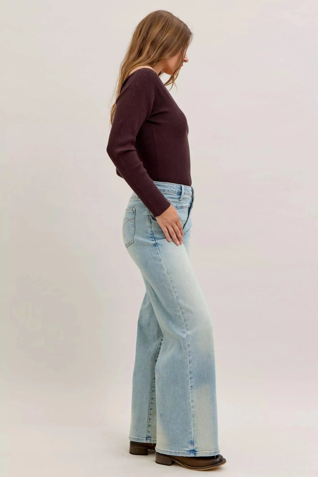 Judy Blue High Waist Column Straight Jeans