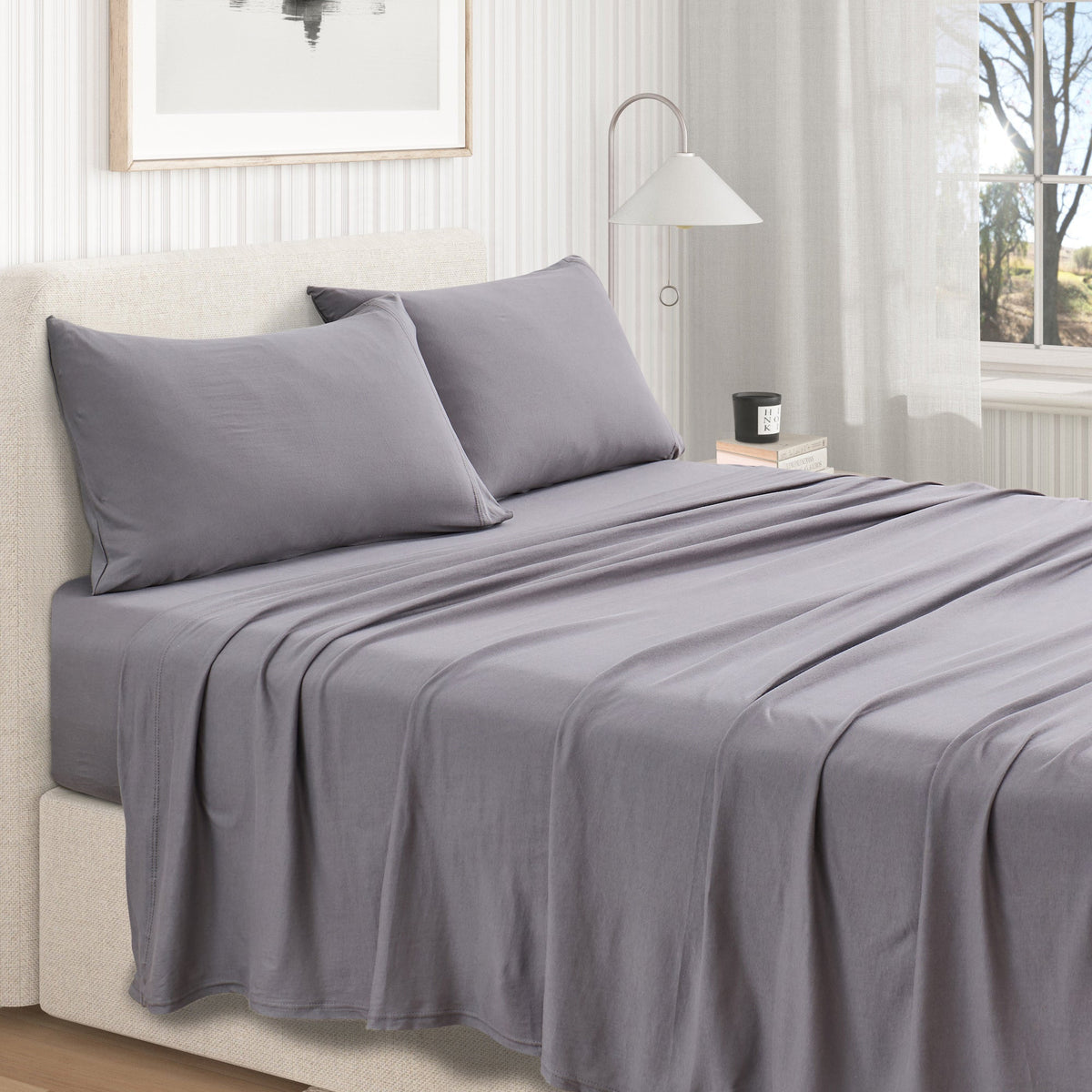 100% Organic Cotton Jersey Knit Sheets