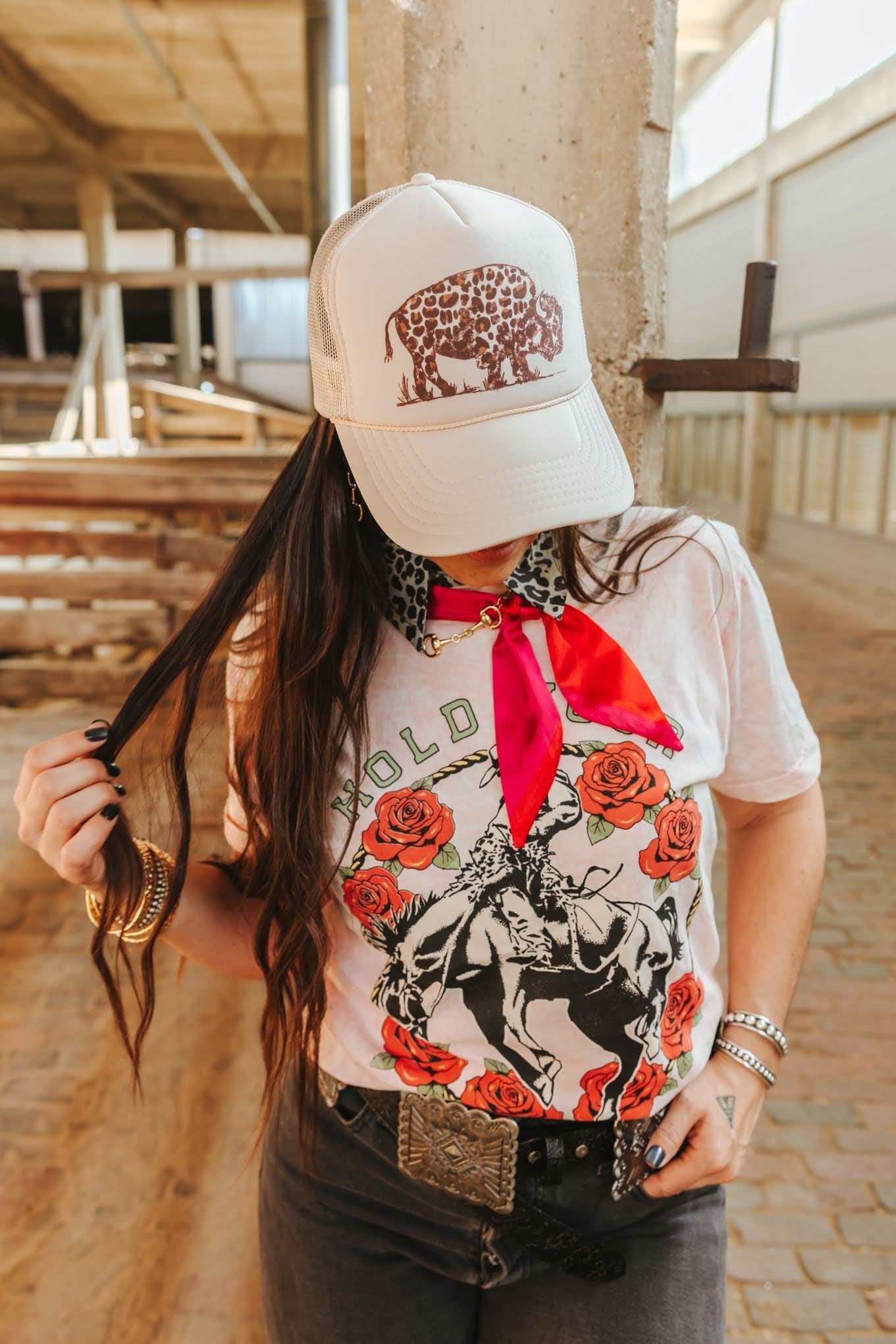 Leopard Buffalo Trucker Hat