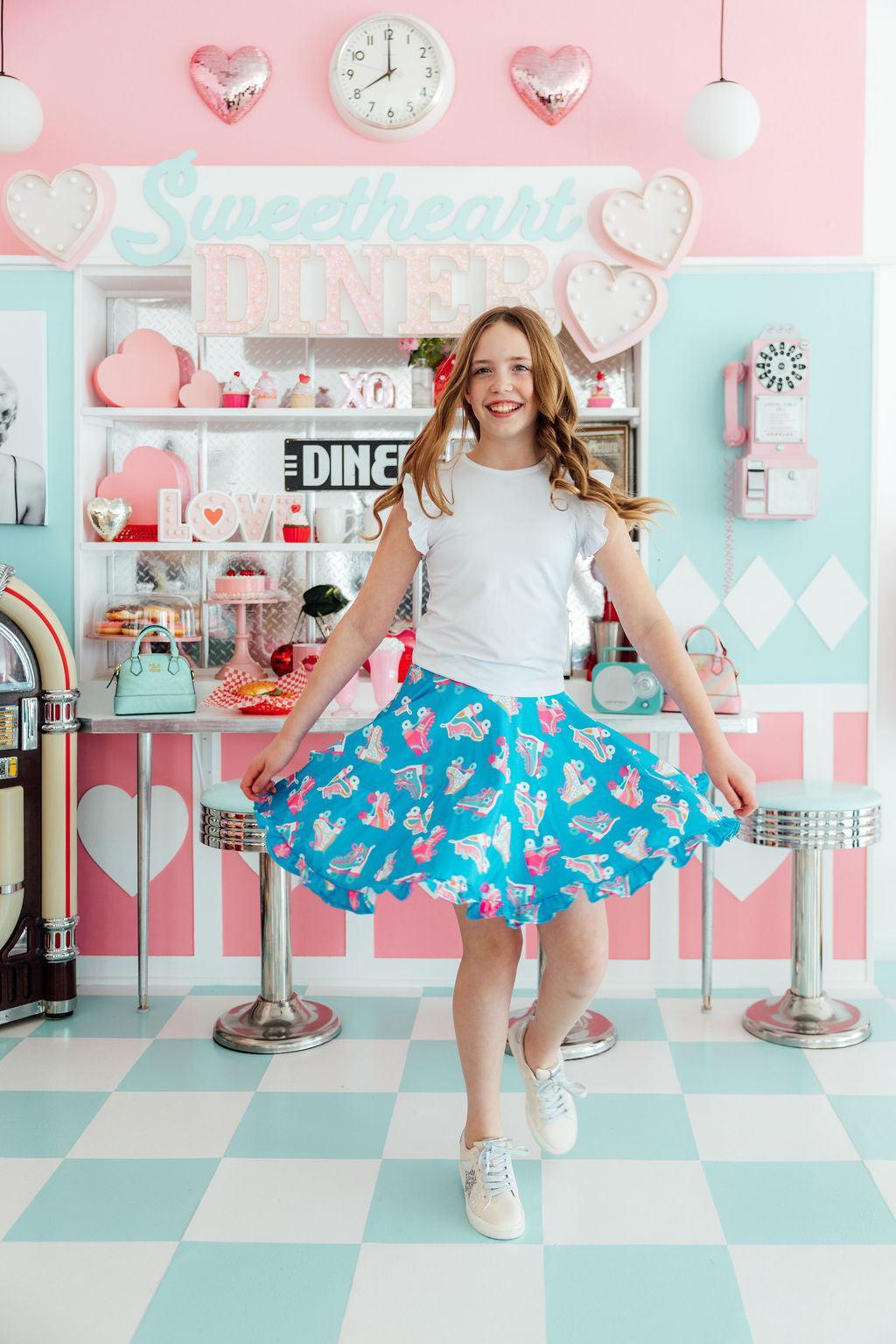 Let the Good Times Roll Ruffle Twirl Skort