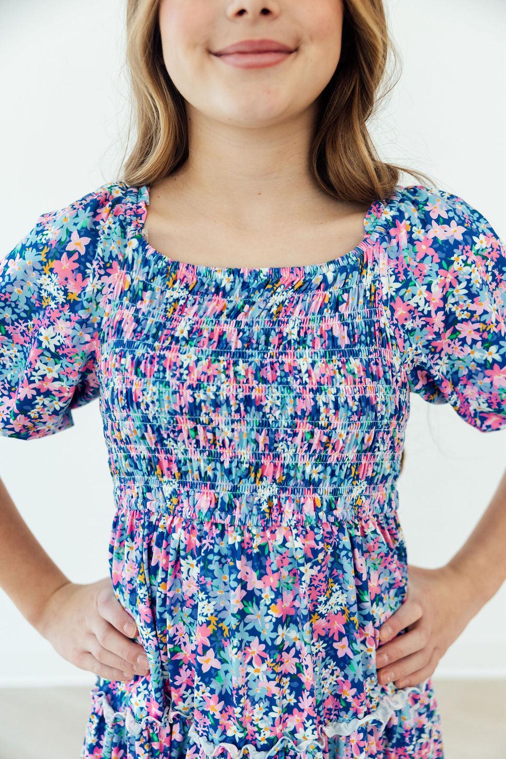 Darling Daisies Smocked Ruffle Dress