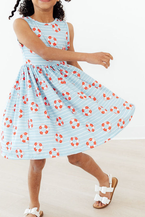 Little Lifeguard Tank Twirl Dress