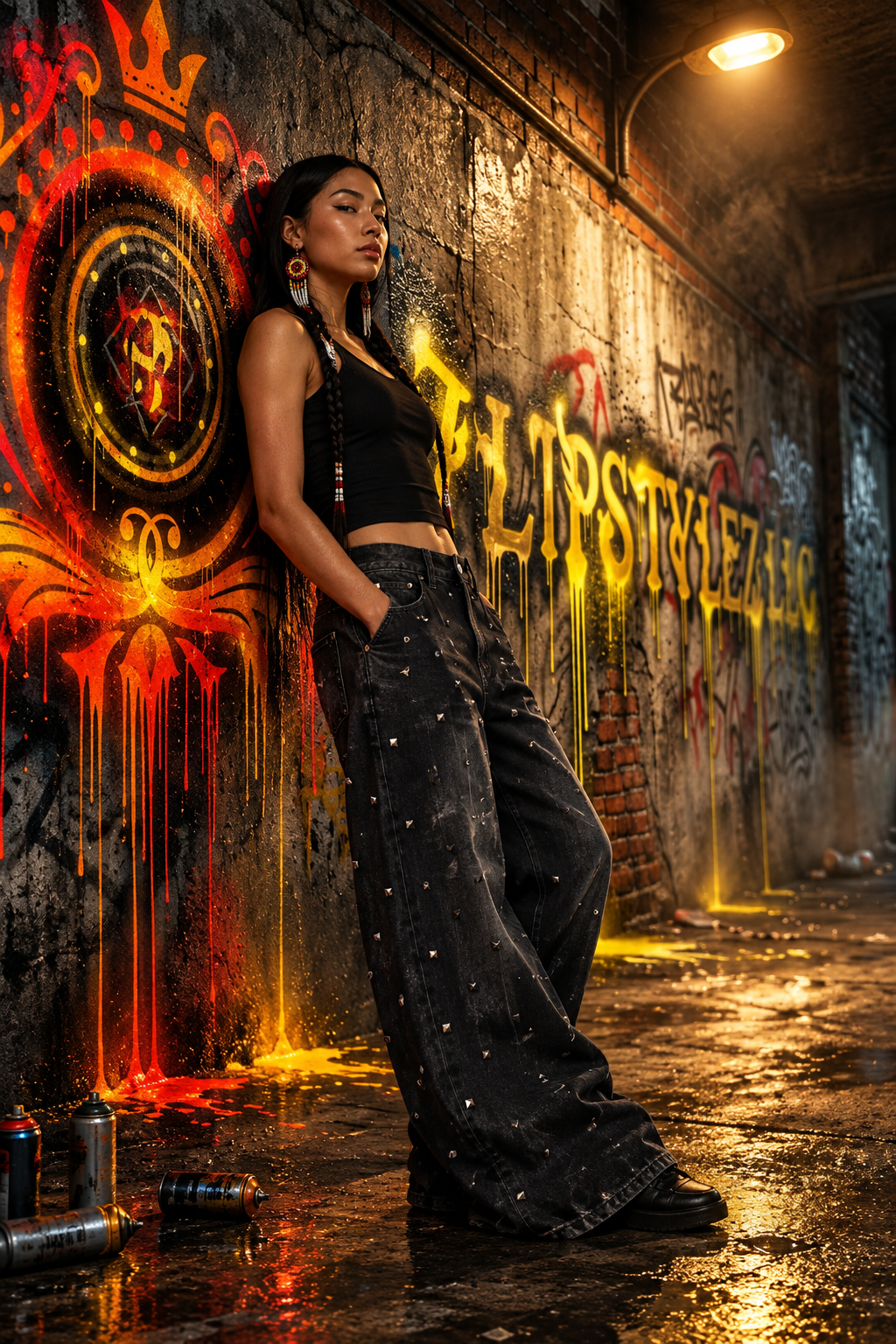 Black Rivet Baggy Denim Jeans | Heavy Duty Wide Leg Streetwear | Women's High-Waist Retro Trousers