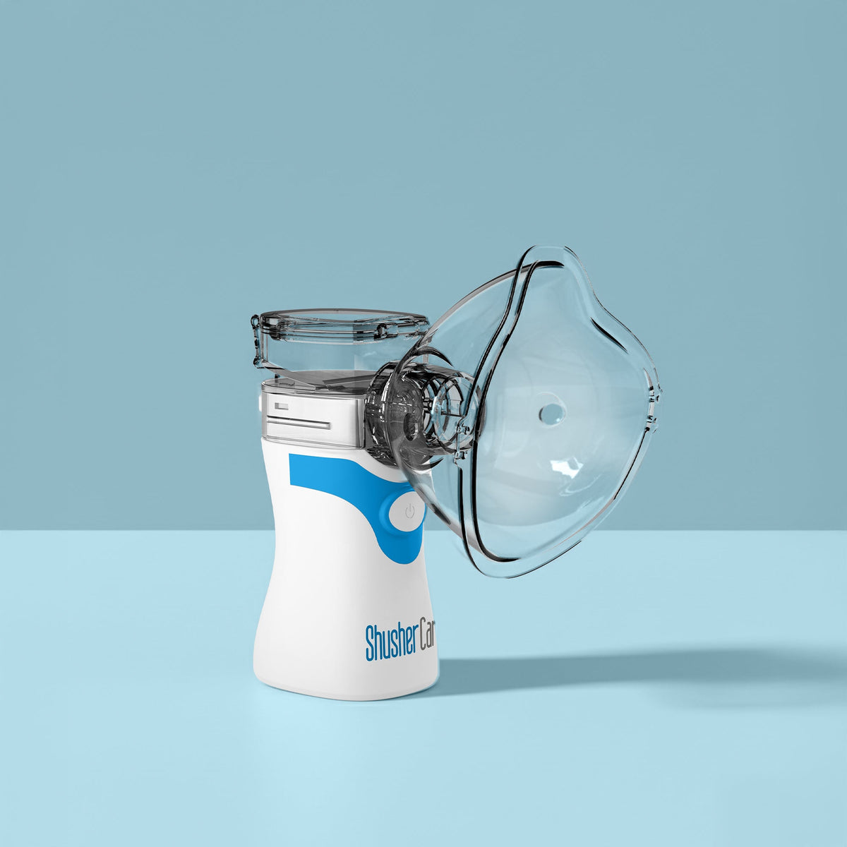Shusher Care Portable Nebulizer – Whisper-Quiet Mesh Nebulizer for Adults & Kids, USB-C Rechargeable