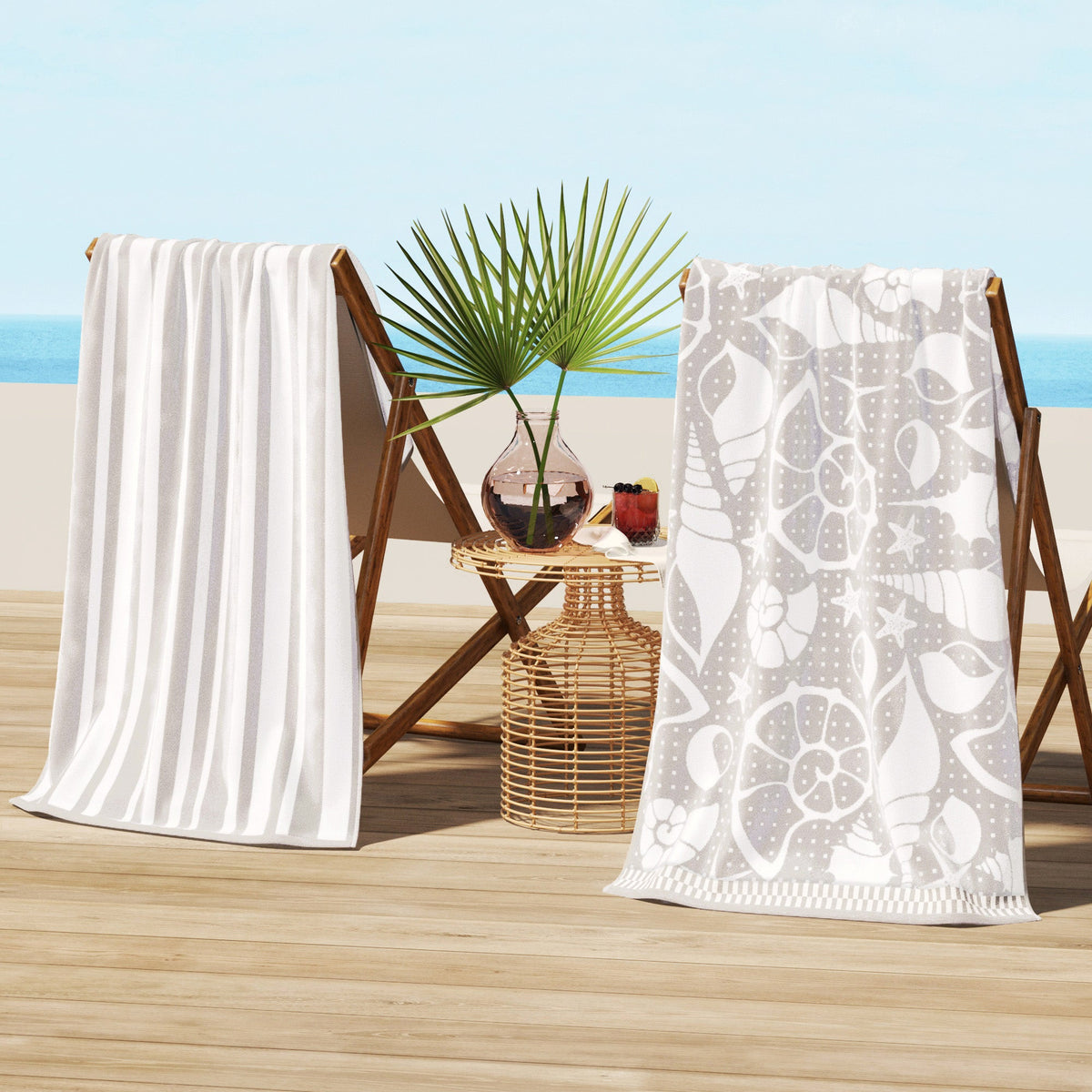Cotton Velour Beach Towel - Maui Collection