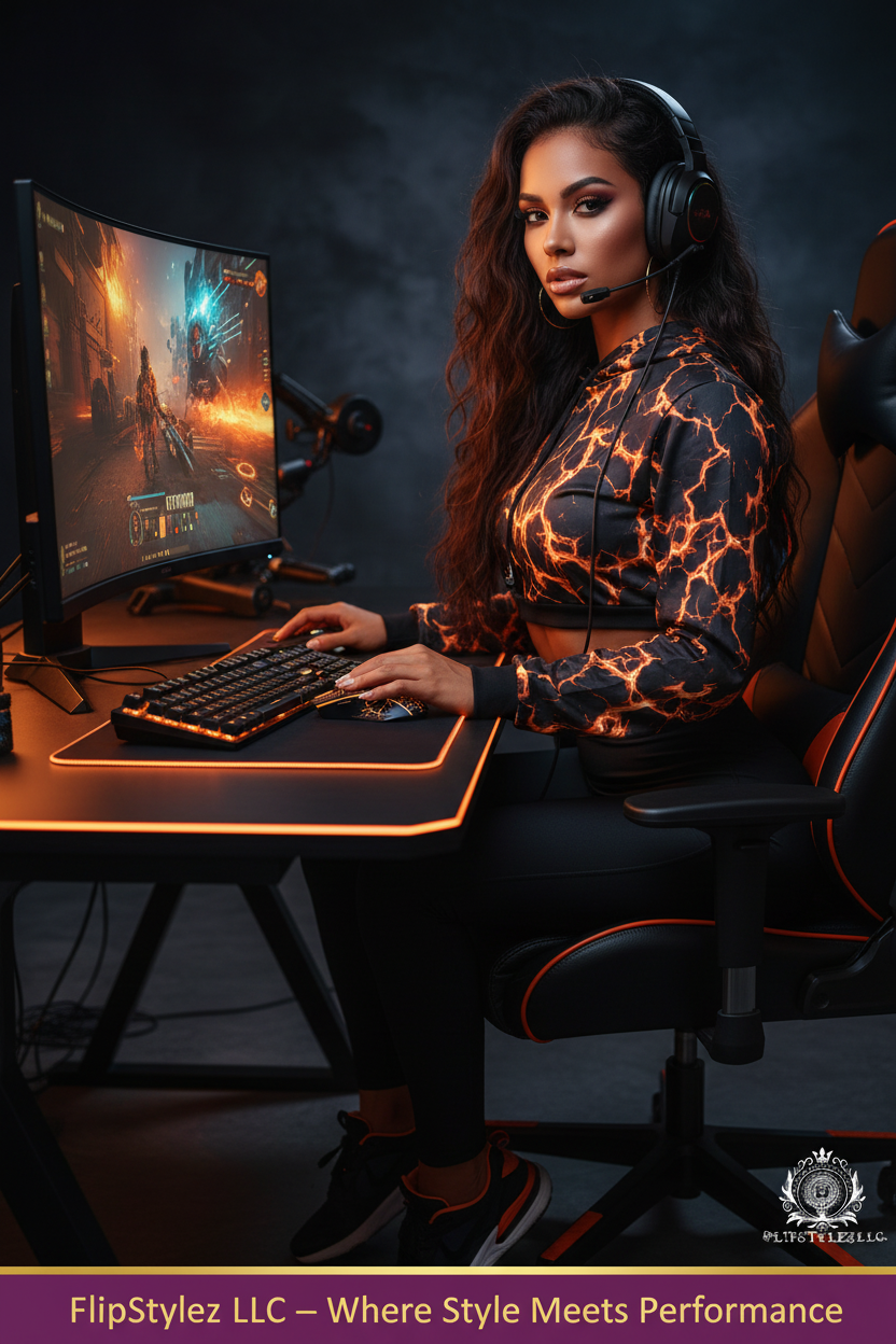 KM320™ Waterproof Backlit Gaming Keyboard & Mouse Set – Triple Waterproof, Mechanical Feel, Multimedia FN Keys, White, Black & Orange | FlipStylez LLC®