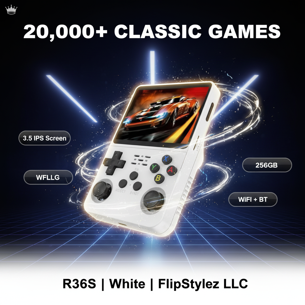 Mini R36S Retro Handheld Game Console | Linux ArkOS System, IPS Screen & 20,000 Games | Compatible with PS1, PSP, GBA, SNES, N64 & More