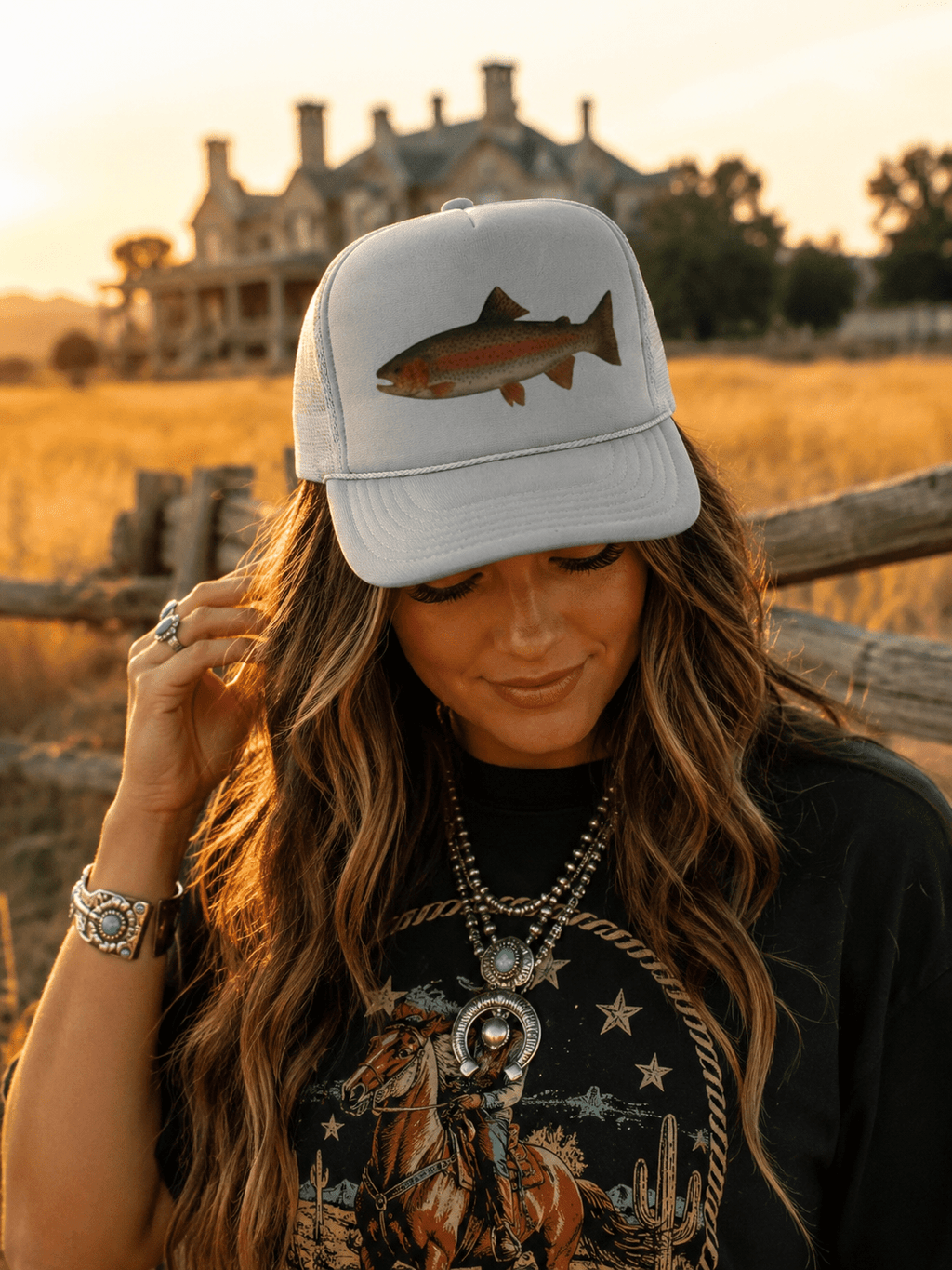 Rainbow Trout Trucker Hat