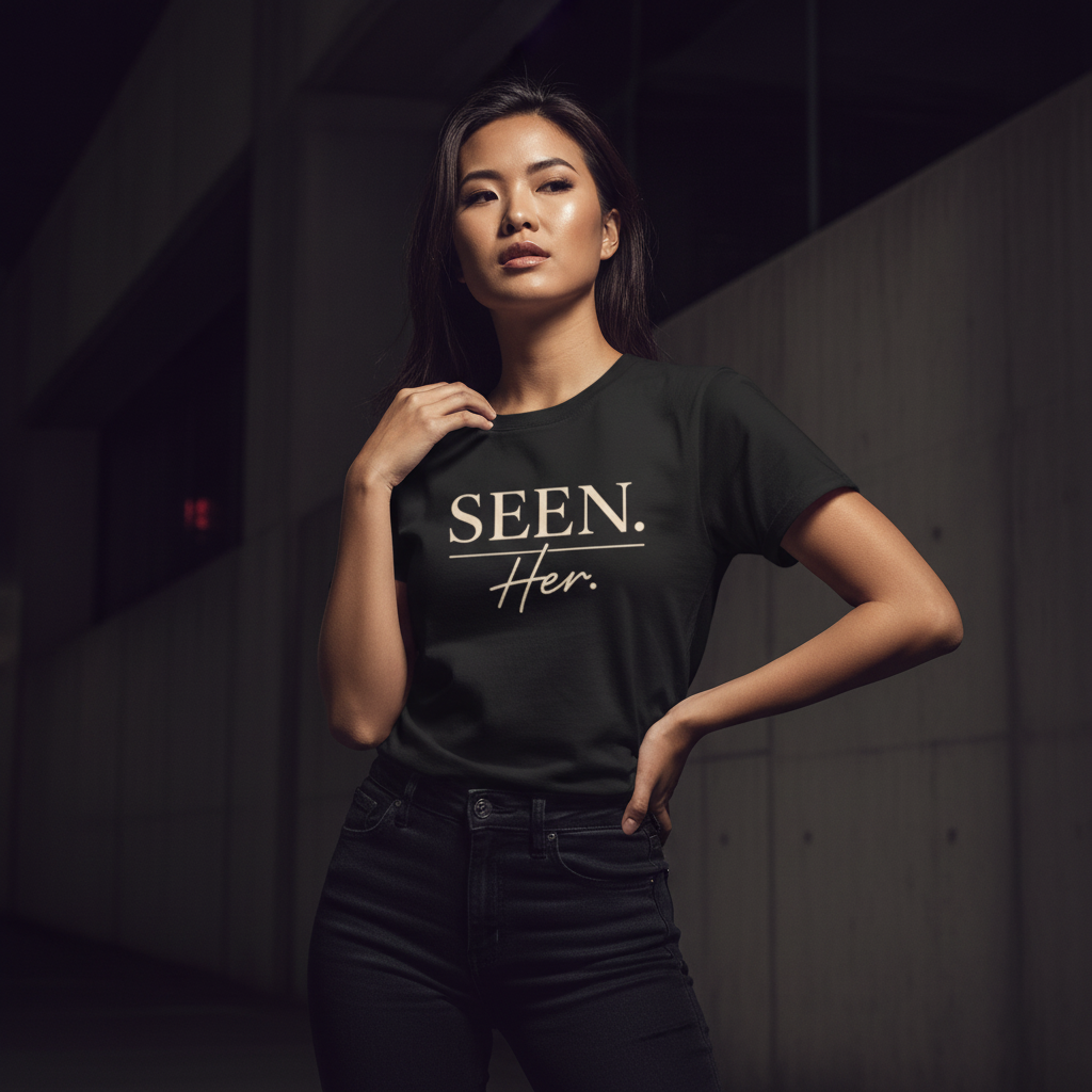 SEEN. Her. Short Sleeve Tee — Cream Design