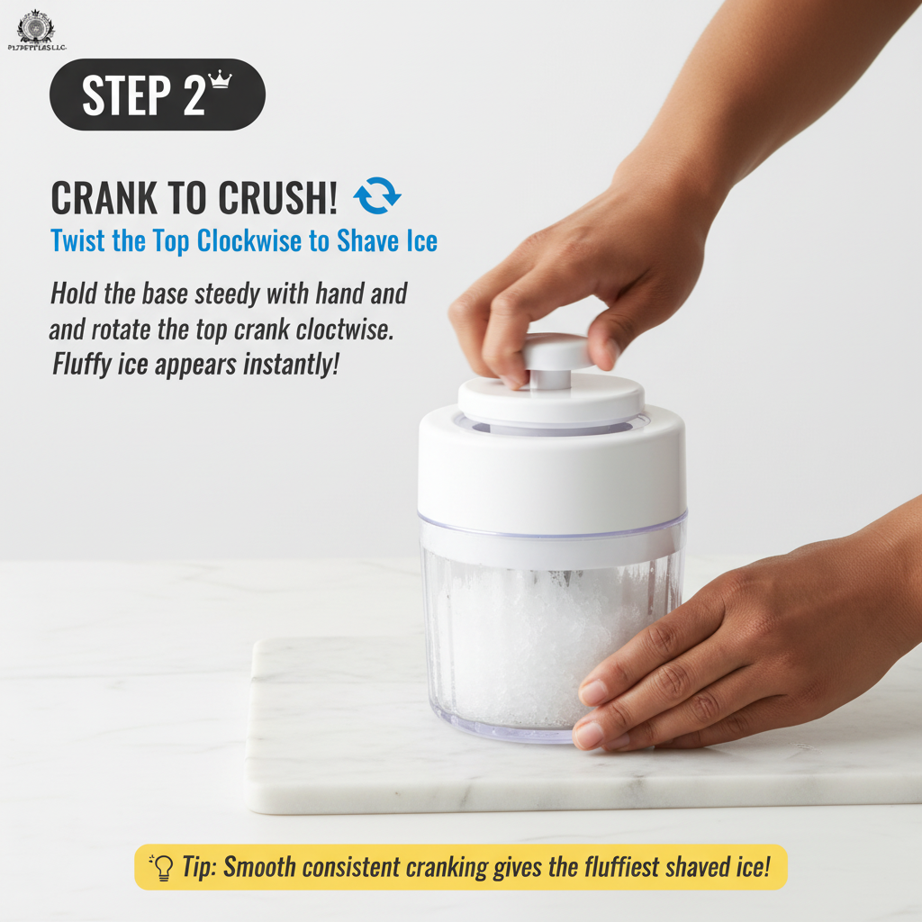 Mini Portable Ice Crusher & Smoothie Maker | Hand Operated Shaved Ice & Milkshake Machine | Household Kitchen Tool for Home & Outdoor