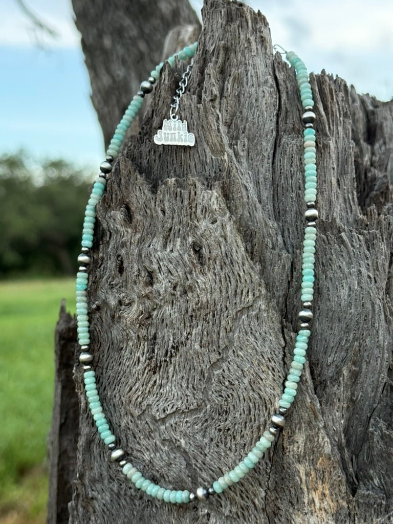 Sterling Silver Amazonite Beaded Choker