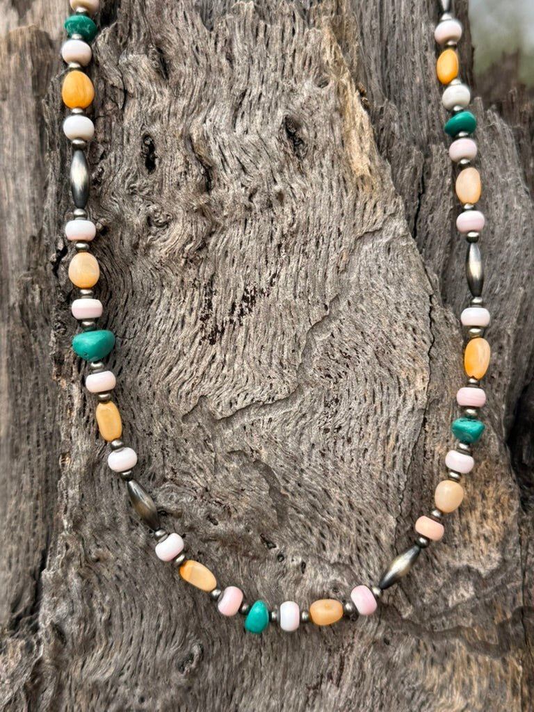 Sterling Silver Wild Harmony Stone Beaded Necklace