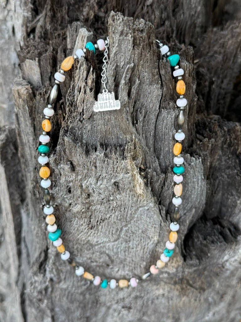 Sterling Silver Wild Harmony Stone Beaded Necklace