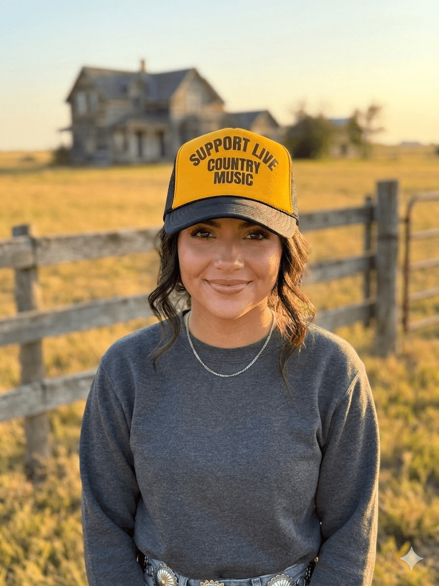 Support Live Country Music Trucker Hat
