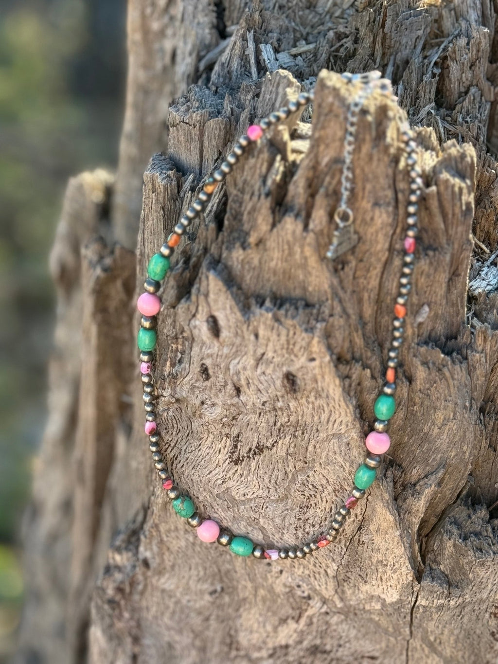 Sterling Silver Sweet Serenity Beaded Necklace