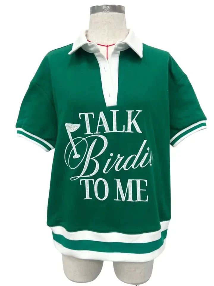 Brianna Cannon Talk Birdie To Me Short Sleeves Sweatshirt