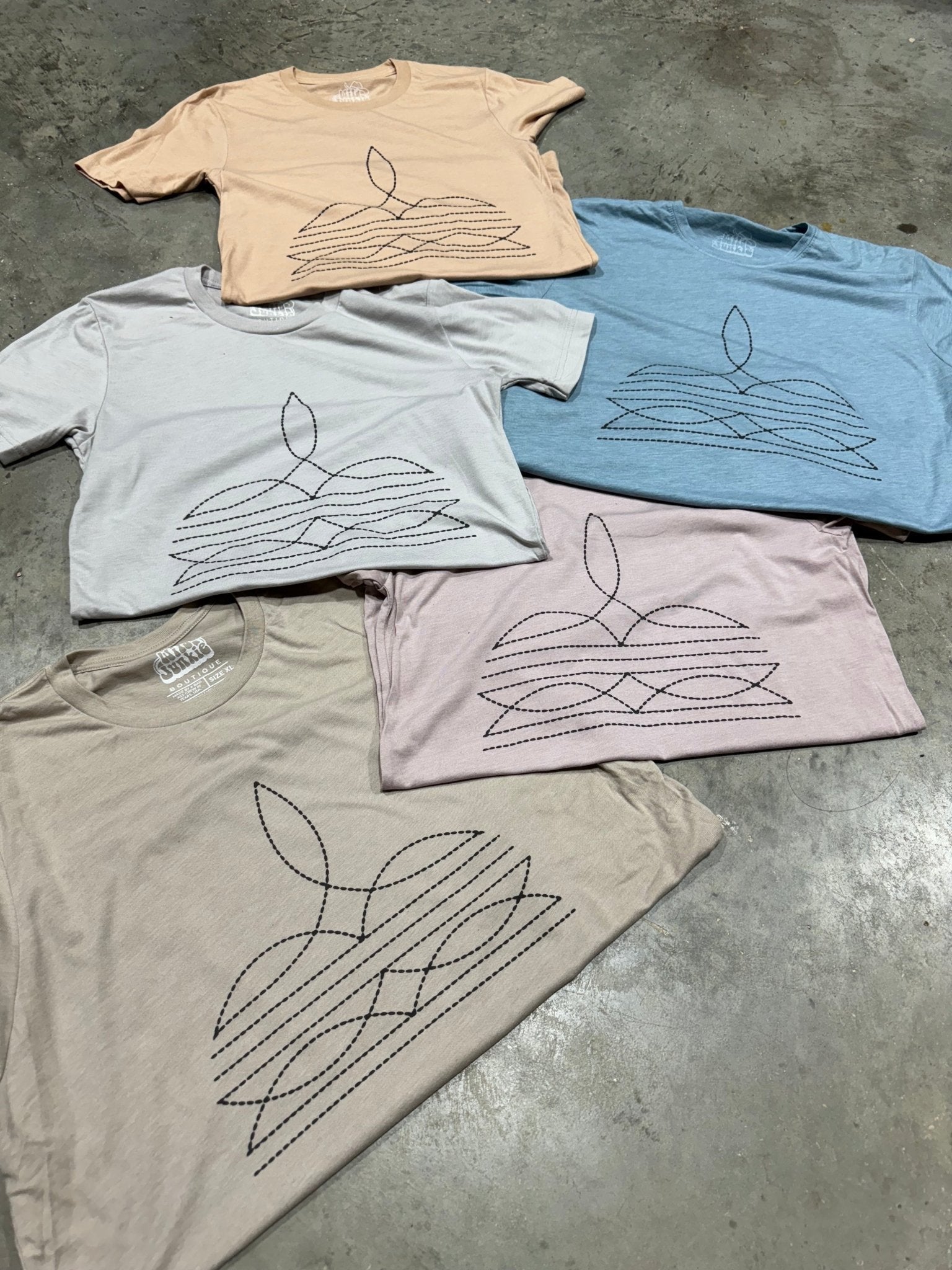 The Original, Viral Boot Stitch Western Graphic Tee - Pink
