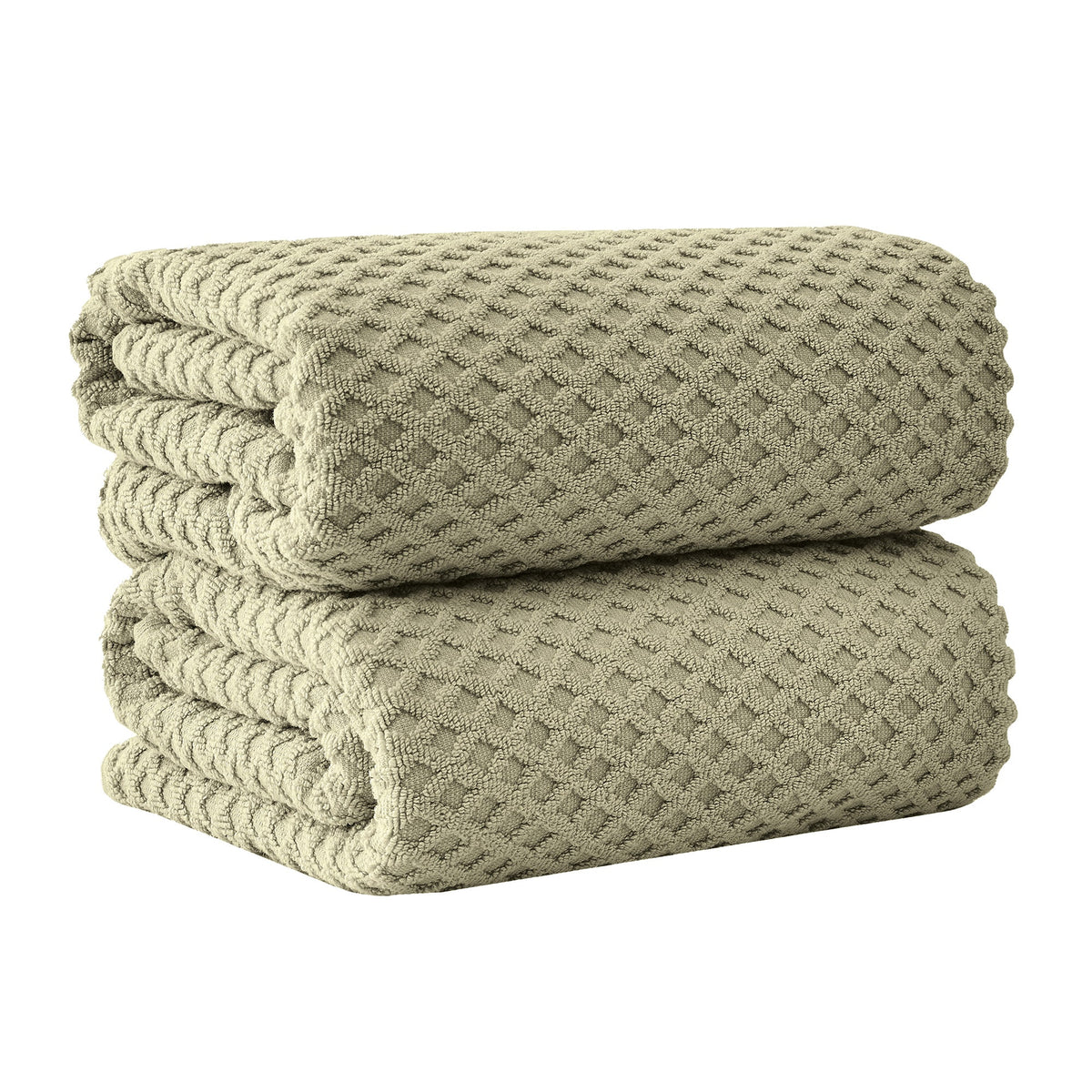 Cotton Diamond Waffle Weave Bath Towel Set - Grayson Collection