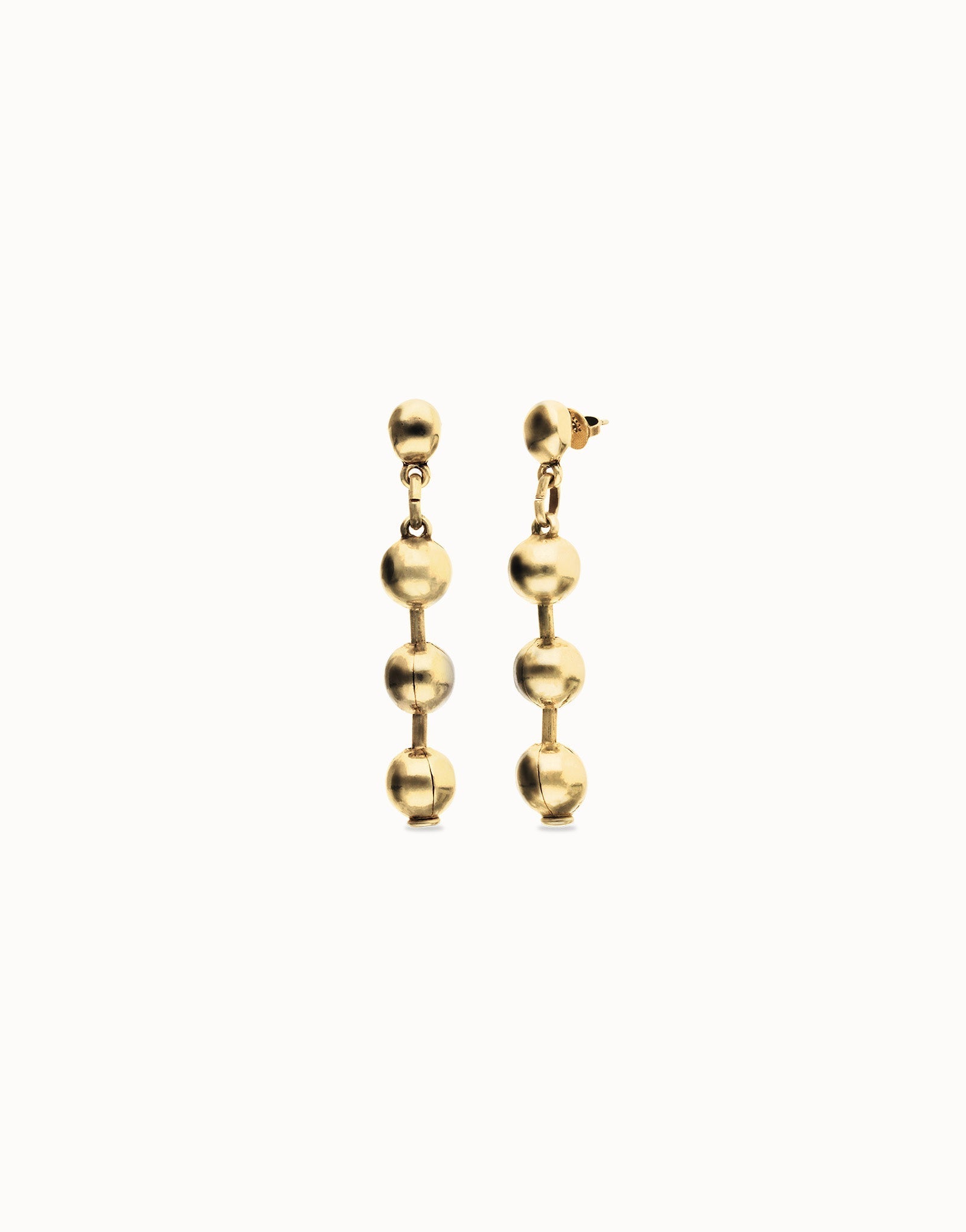 Uno De 50 Bead drop earrings Gold