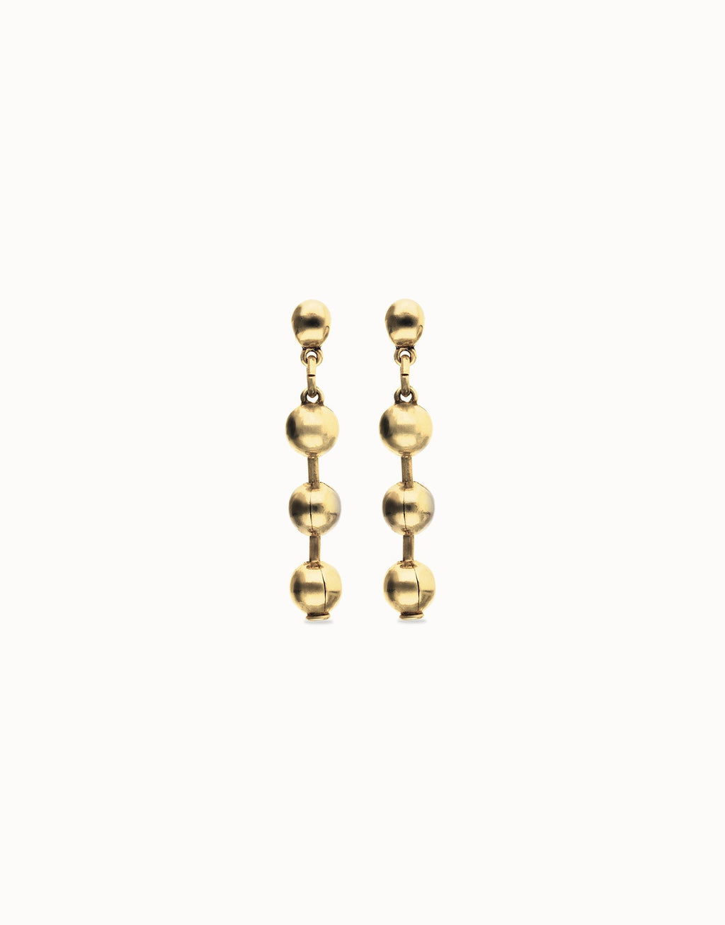 Uno De 50 Bead drop earrings Gold