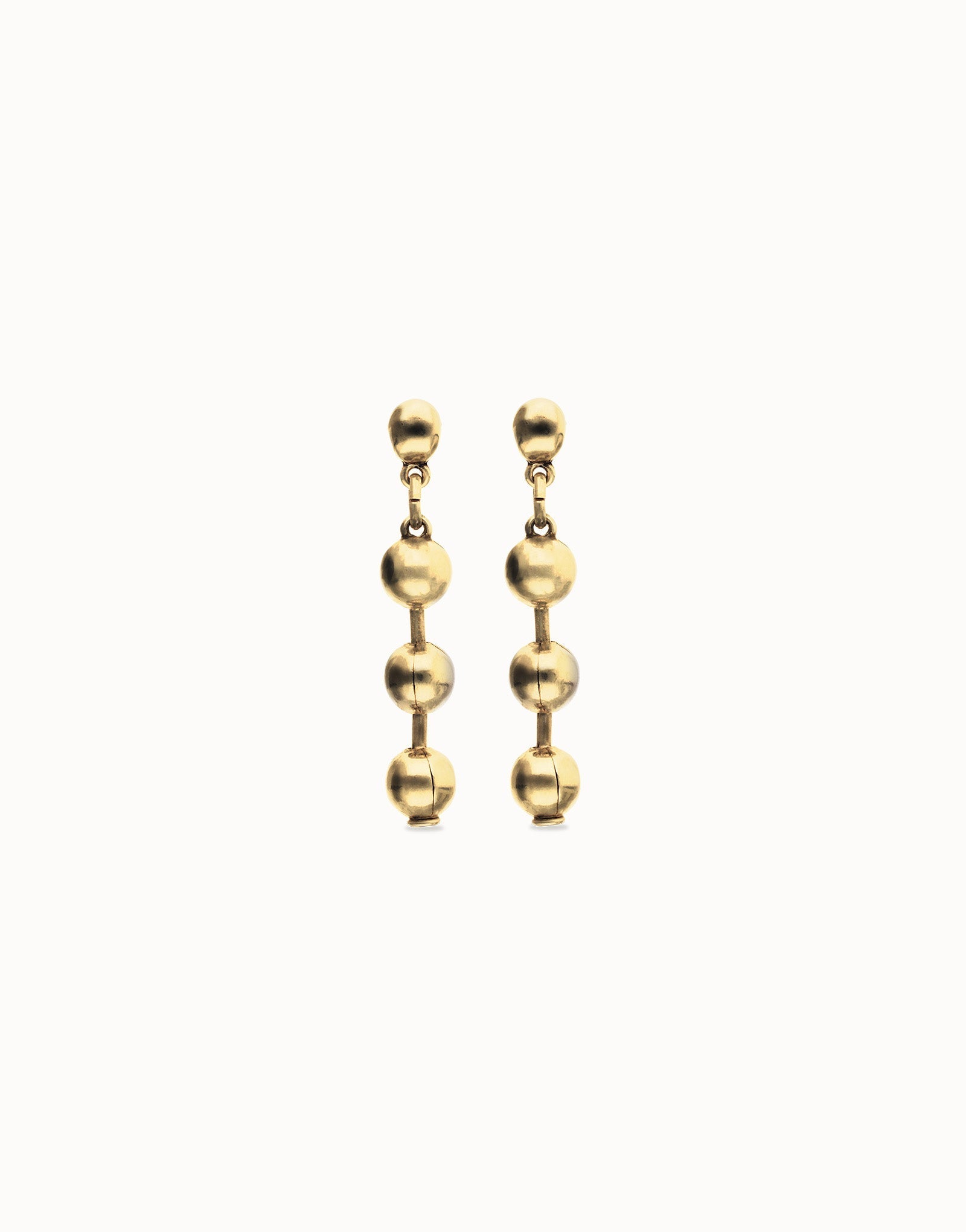 Uno De 50 Bead drop earrings Gold