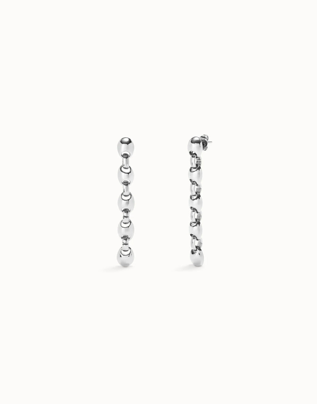 Uno De 50 Drop earrings with bead shaped links Silver