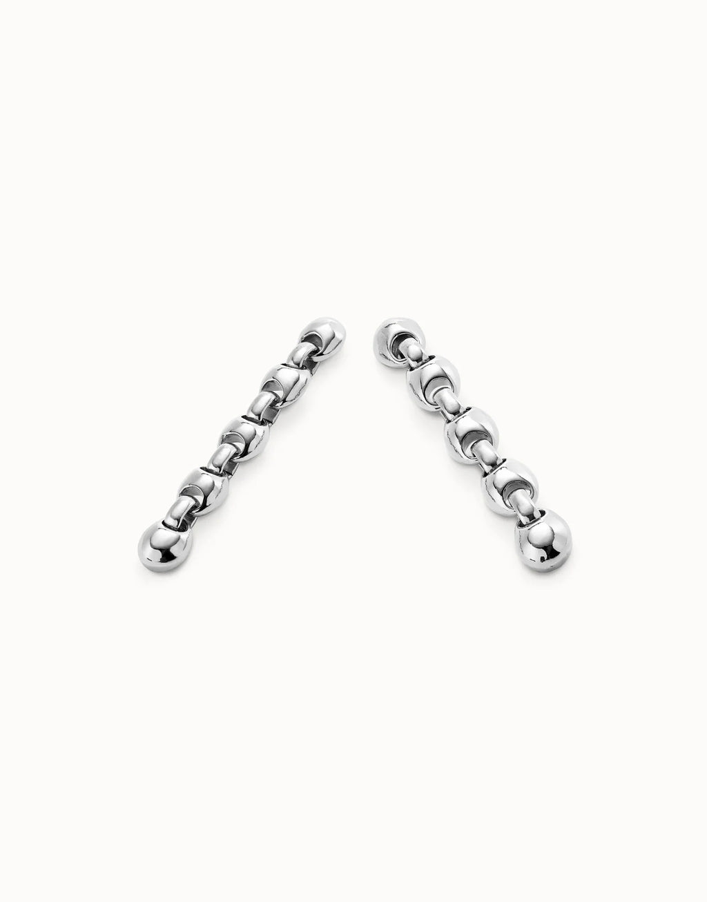 Uno De 50 Drop earrings with bead shaped links Silver
