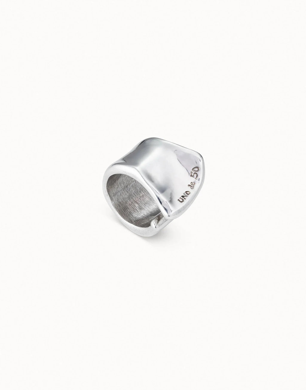 Uno De 50 Large open ring Silver
