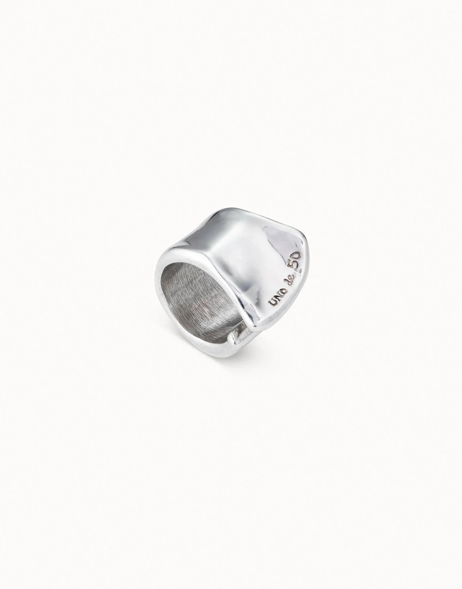 Uno De 50 Large open ring Silver