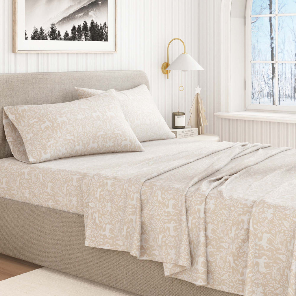 Turkish Cotton Flannel Sheet Set - Elevated Holiday Collection