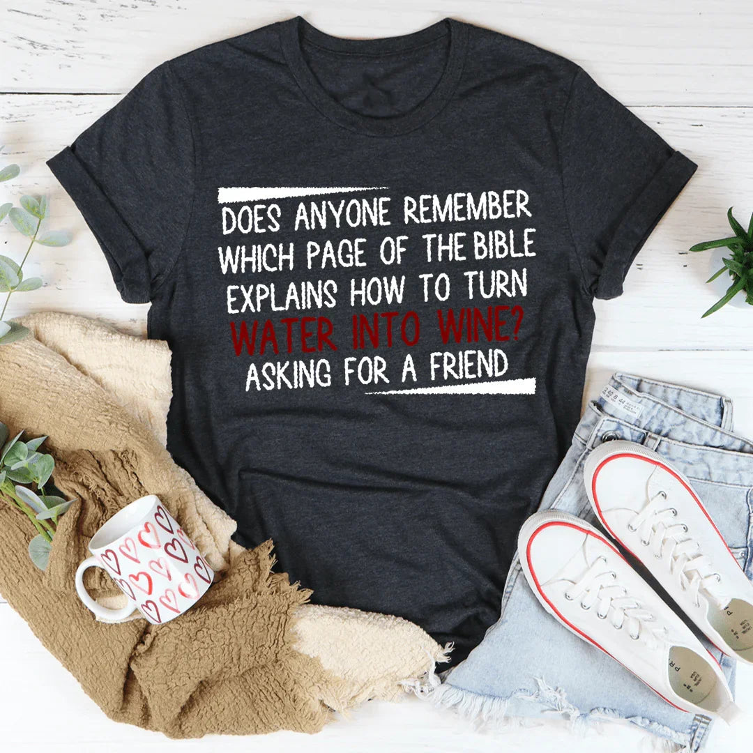 Water Into Wine Tee