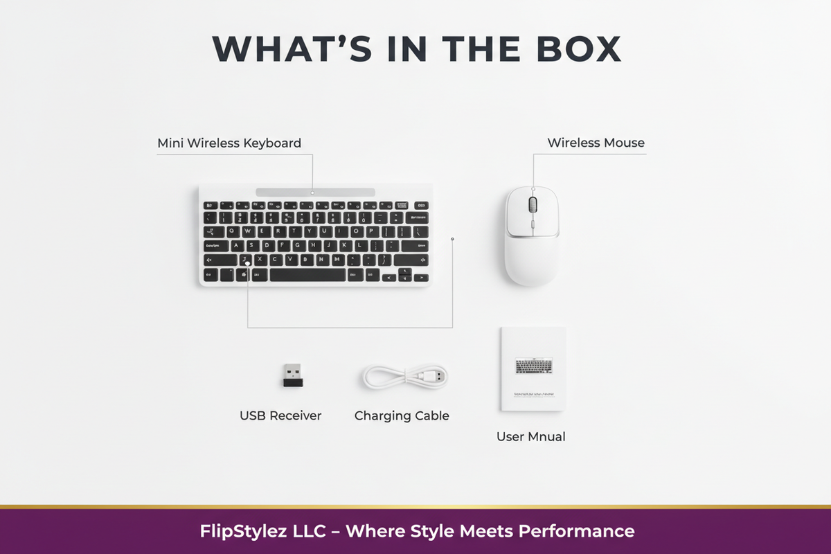 AIPHY™ K818 3-Mode Wireless Keyboard & Mouse Combo – Bluetooth 5.0 + 2.4GHz, Rechargeable, Multi-Device | FlipStylez LLC®