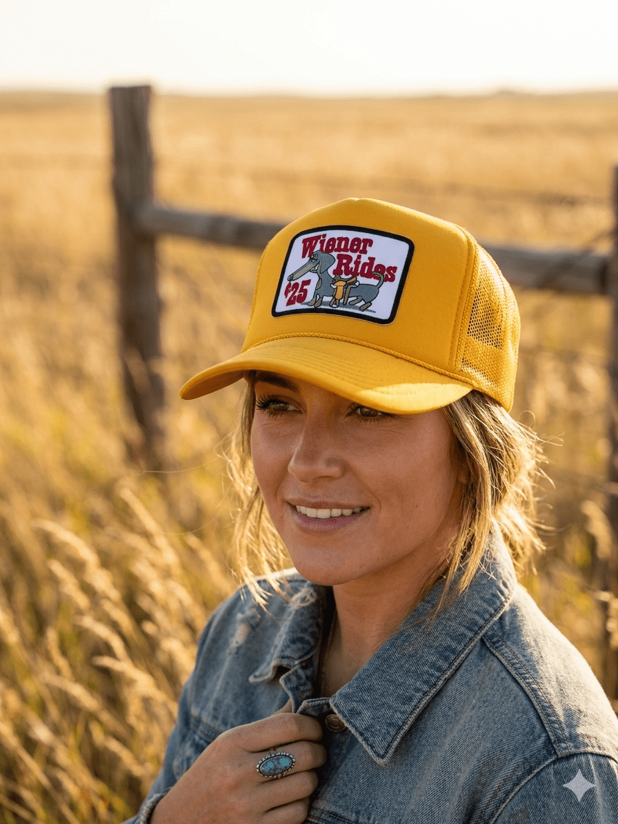 Wiener Rides Patch Trucker Hat