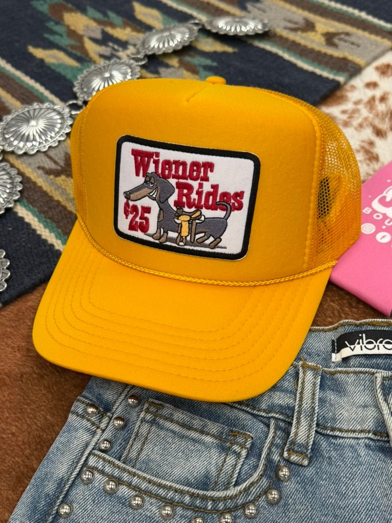 Wiener Rides Patch Trucker Hat