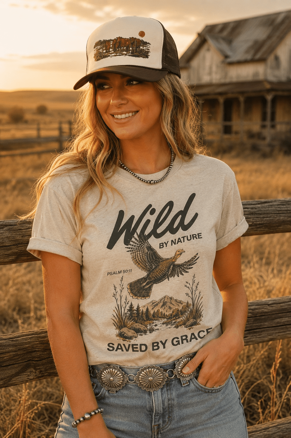 Wild by Nature Saved by Grace Graphic Tee
