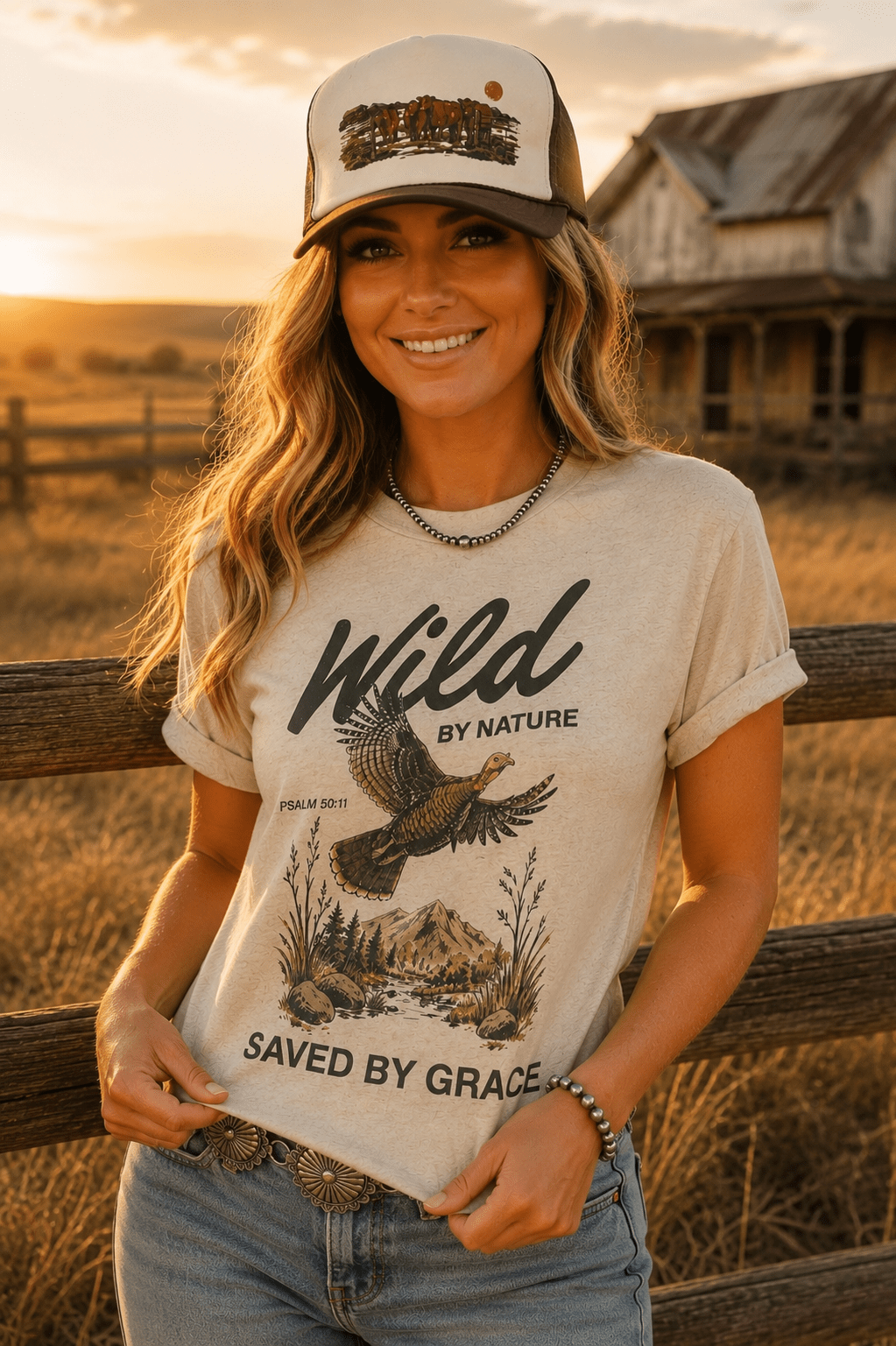 Wild by Nature Saved by Grace Graphic Tee