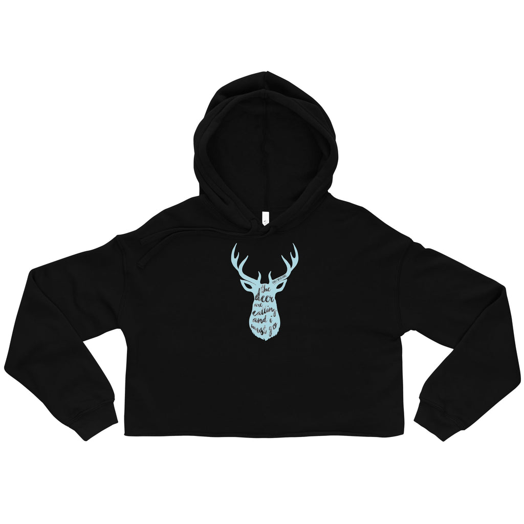 The Deer Are Calling Crop Hoodie