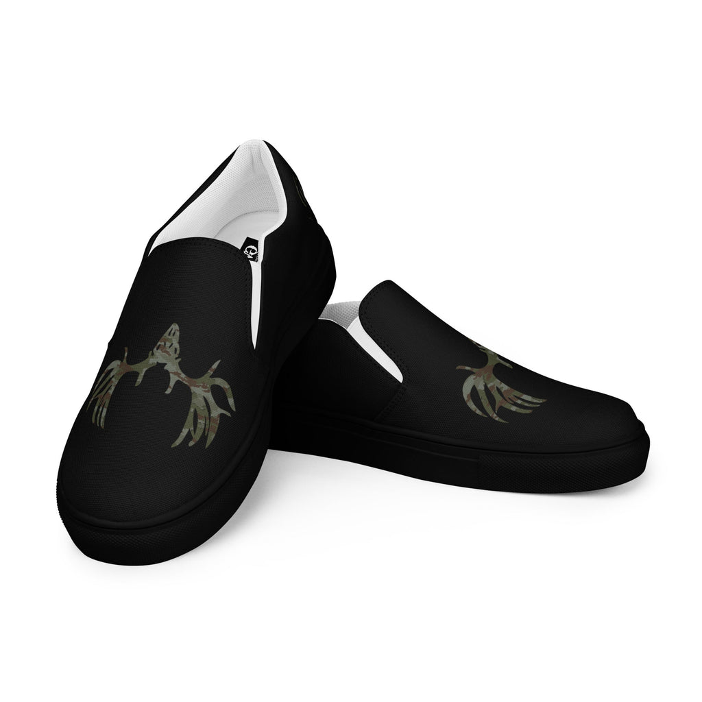 Buck Head Women's Black Canvas Slip-On Shoes