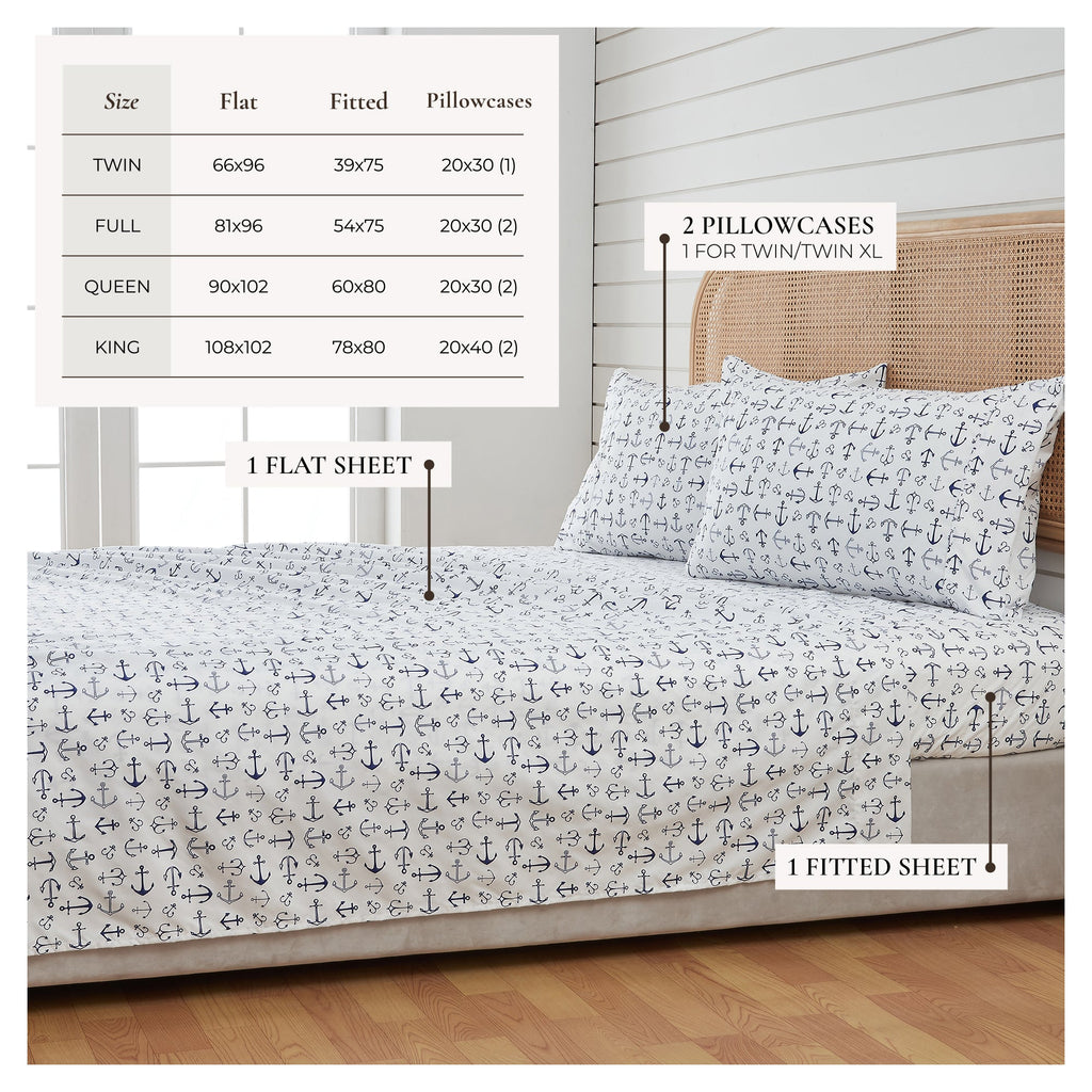 Coastal Printed Sheet Set - Newport Collection